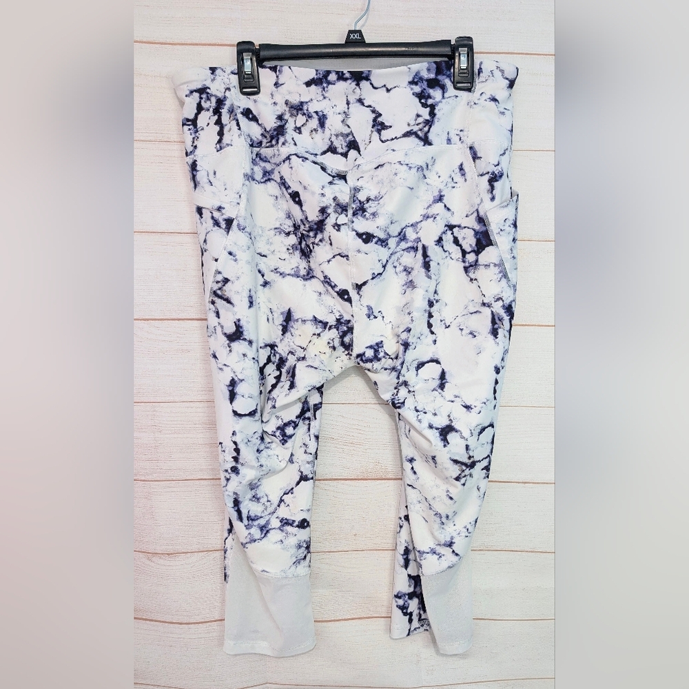 Nwot Old Navy Power Soft Light Marble Print Leggings Size XXL - Picture 5 of 10